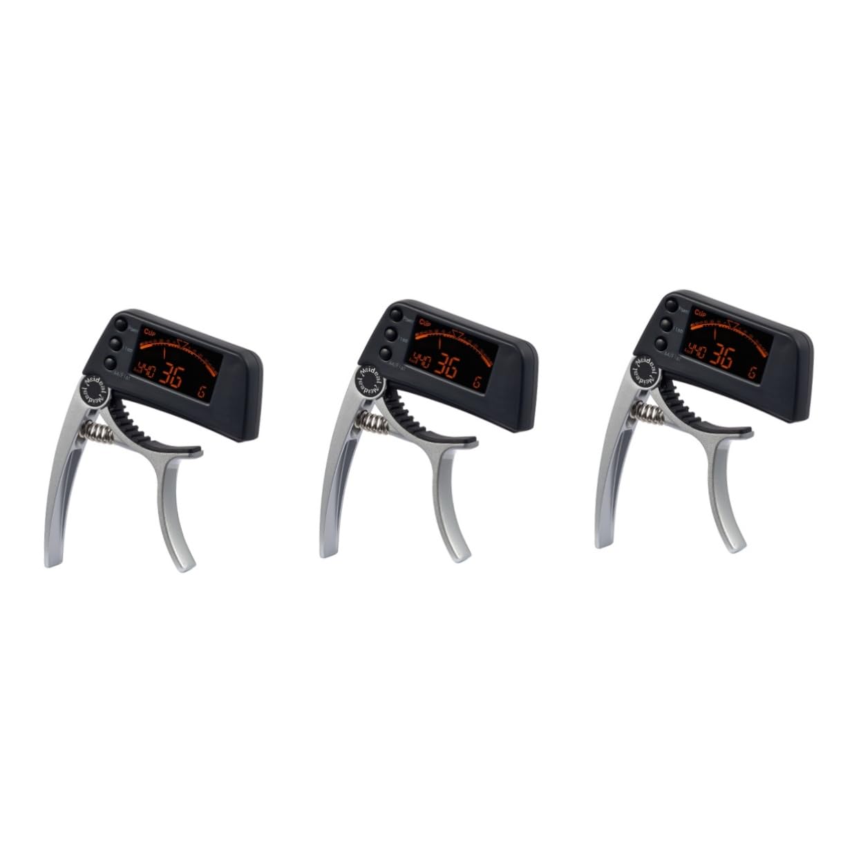 HEMOTON 3stücke Elektronisches Stimmgerät Und Kapodaster Für Akustik-gitarre Ukulele Und Banjo Präziser Clip Tuner Mit Lcd-anzeige Silber