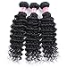 YePei Brazilian Virgin Deep Wave Hair 3 Bundles With Free Part Lace Closure 100% Unprocessed Human Hair Weave Weft(8 8 8 with 8)