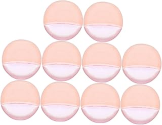 Anneome 10 Piezas Unidades de Esponjas Redondas para Maquillaje Aplicadores Suaves para Base y Polvo Compacto de Color Rosa Cómodos y Portátiles para Diario