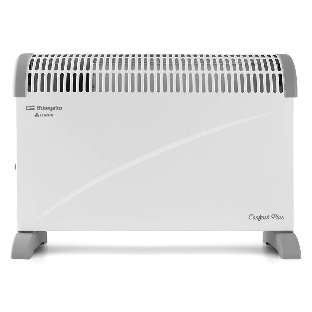 Orbegozo CVT 3400 Convector con Turbo, 2000 W, Termostato Regulable, Turboventilador, Protección Sobrecalentamiento, 3 Niveles, Color Blanco