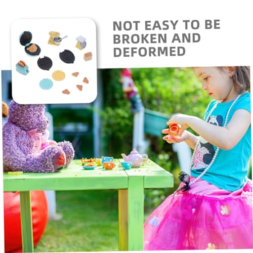 Toyvian 1 Conjunto adereços cozinha para casa boneca conjunto cozimento comida para casa modelo cozi