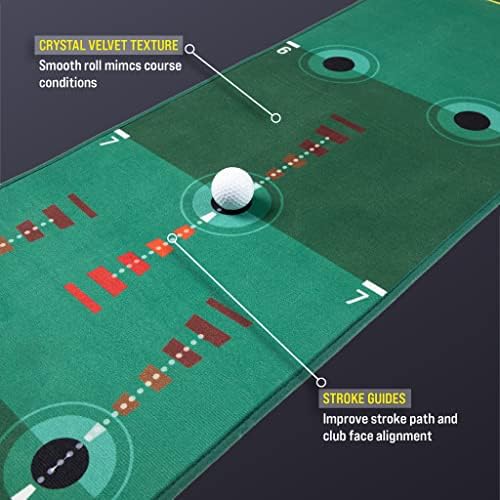 PRO PUTT Indoor Golf Putting Mat by GBD SPORTS - Indoor Putting Green with Ball Return - Golf Training Aid / Golf Putting Aid - Golf Accessories for Men & Women - Golf Mat by GBD SPORTS