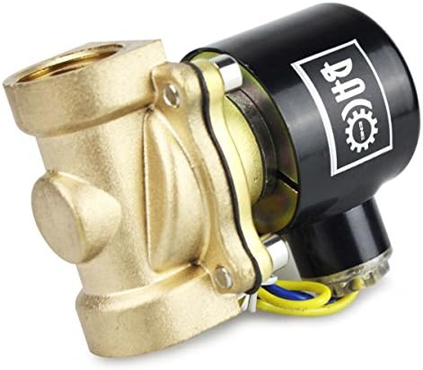 BACOENG 3/4"BSP AC220V Brass Electric Solenoid Valve N/C for Air Water Oil