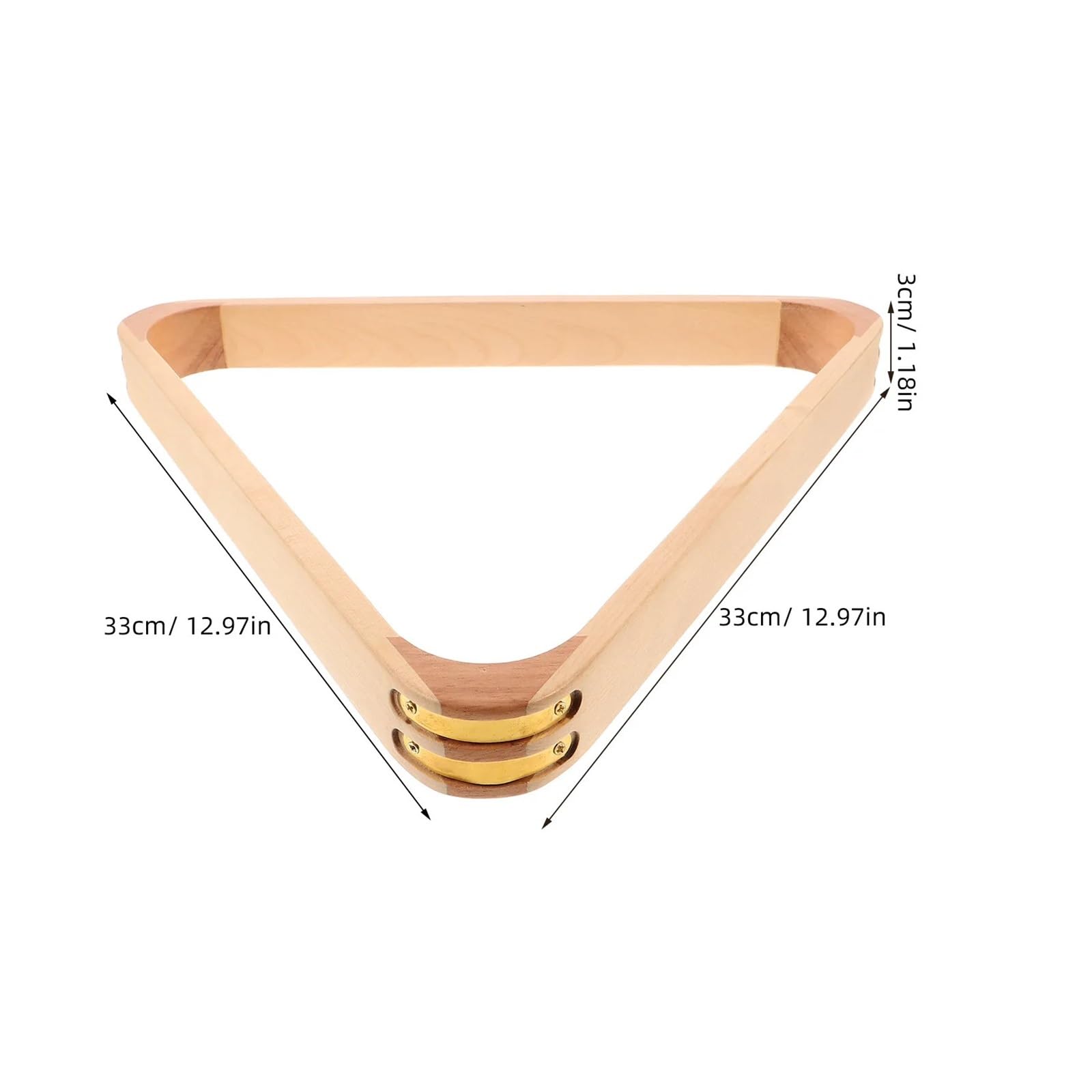 Triangolo da Biliardo Rastrelliera Triangolare for Piscina in Legno massello da 2 Pezzi for Tavolo Biliardo, Supporto for rastrelliera in for allineamento delle Palle for Professionisti