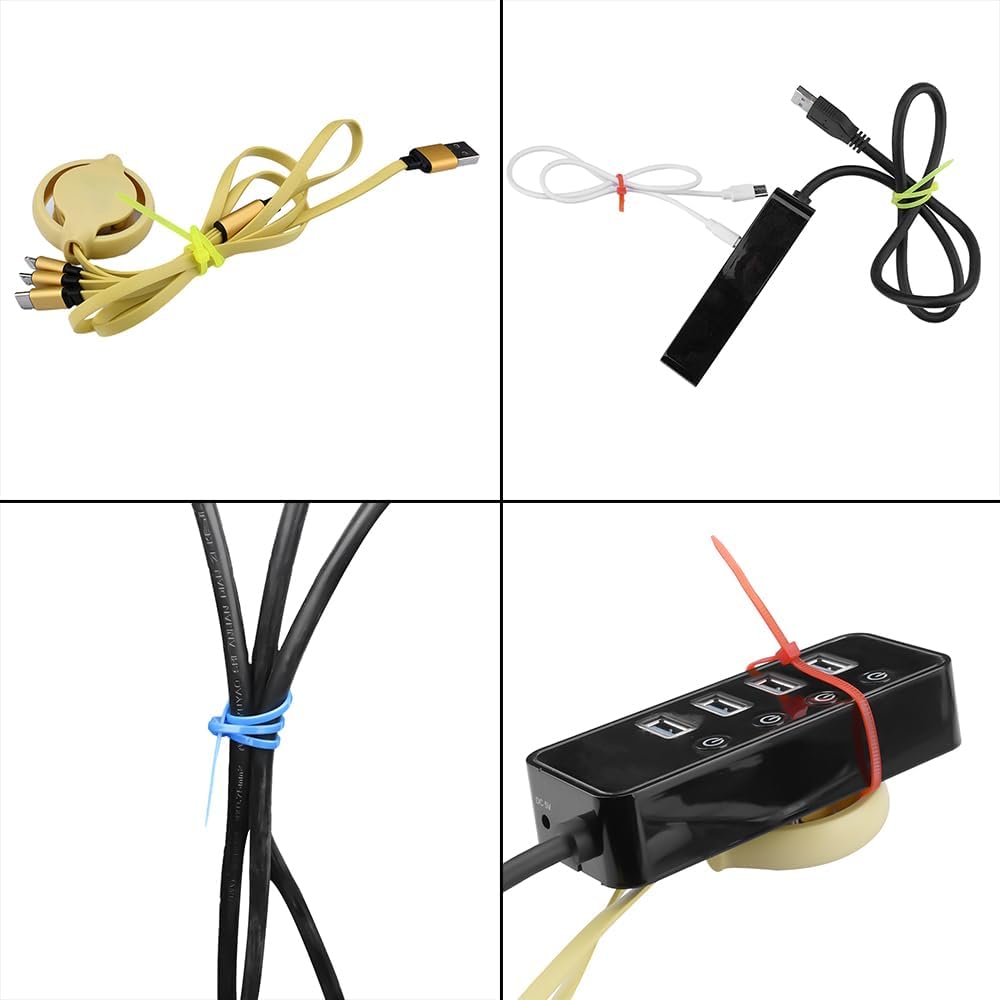 Hebilla de nailon para bridas de cables, bridas de nailon autobloqueante, 100 unidades, varios tamaños (150 mm)