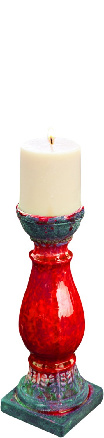 Manual Woodworkers Vintners Cottage Ceramic Candle Holder