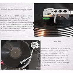 NAMSAR AT-LP120X-USB Direct Drive DJ Turntable, Vinyle Professionnel Fever HiFi Enregistrez Gramophone Player, Supports 3 Vitesses de 33/45/7 8, Compatible avec Plusieurs systèmes d’exploitation - Les Beatles, Paul McCartney, John Lennon, RIngo Starr, George Harrison NAMSAR AT-LP120X-USB Direct Drive DJ Turntable, Vinyle Professionnel Fever HiFi Enregistrez Gramophone Player, Supports 3 Vitesses de 33/45/7 8, Compatible avec Plusieurs systèmes d'exploitation – Image 2