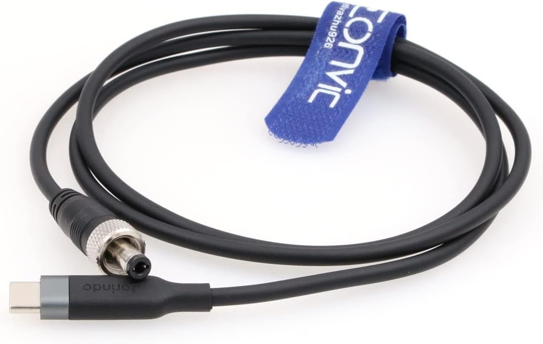 Eonvic Locking DC to USB C Power Cable for Atomos Ninja V Zwo ASI Cooled Cameras PD USB 3.1 Type C Power Jack 1M