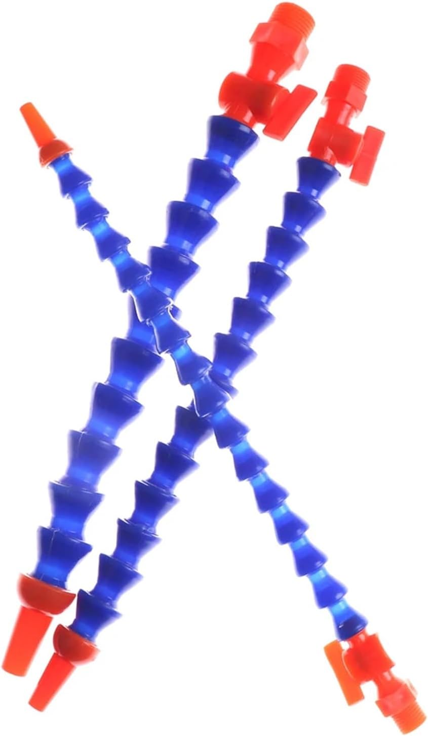 1pcs 1/4'' 3/8" 1/2" Light Machine Bamboo Oil Coolant Pipes 300mm Blue Round Nozzle Water Cooling Flexible Oil Coolant Hoses Plastic(A2)