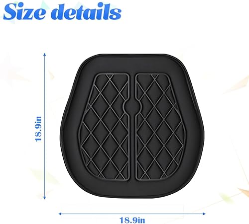 Miniatura 2 de BESULEN Cojín de asiento de automóvil, almohadilla de espuma cómoda para asiento de conductor, almohadilla antideslizante transpirable para asiento