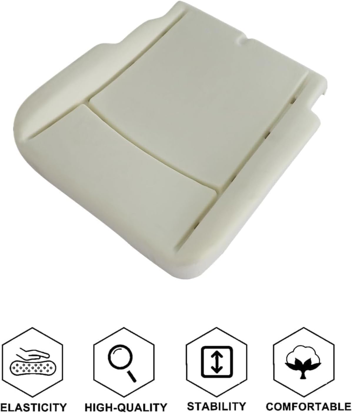 FZJDSD Gray Driver & Passenger Side Bottom Cloth Seat Covers and Foam Cushions Compatible with Dodge Ram 1500 2500 3500 4500 5500 Years 2013 2014 2015 2016 2017 2018