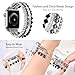 MOFREE Beaded Bracelet Compatible with Apple Watch Band 38mm/40mm/41mm/42mm, Fashion Elastic Stretch Women Bands for iWatch Series 11/10/9/8/7/SE/6/5/4/3/2/1 iPhone Watch Strap Bands (Black/Silver)