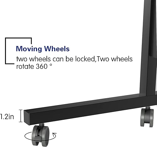Miniatura 4 de SogesHome Mesa de cama móvil ajustable de 23.6 pulgadas, escritorio portátil para computadora portátil con bandeja para carrito de ranura para