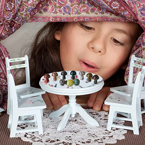 24 Pcs Crystal Mushroom Sculpture Hand Carved Gemstone Mushrooms Decor Mini Healing Crystals Mushroom Shaped Chakra Stones Polished Mushroom Decorations For Home Balancing Meditation (Simple Style) #TOP6