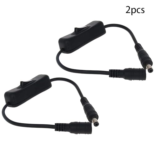 Miniatura 2 de Othmro 2 unidades de controlador LED Conector de CC de luz en línea de encendidoapagado Cable de interruptor de cinta LED Conector de iluminación de
