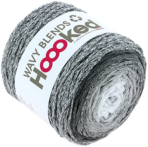 Hoooked Wavy Blends Yarn-Silver White -WAVYBLND-07 - Thumbnail 2
