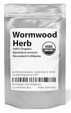 Organic Wormwood Herb - 1lb (16oz) - Herbal Tea - 100% Certified USDA Organic - EarthWise Aromatics