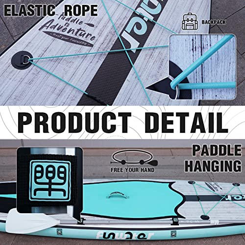Funwater Sup Inflatable Stand Up Paddle Board Ultra-Light Inflatable Paddleboard With Isup Accessories,Fins,Adjustable Paddle, Pump,Backpack, Leash, Waterproof Phone Bag … #TOP5