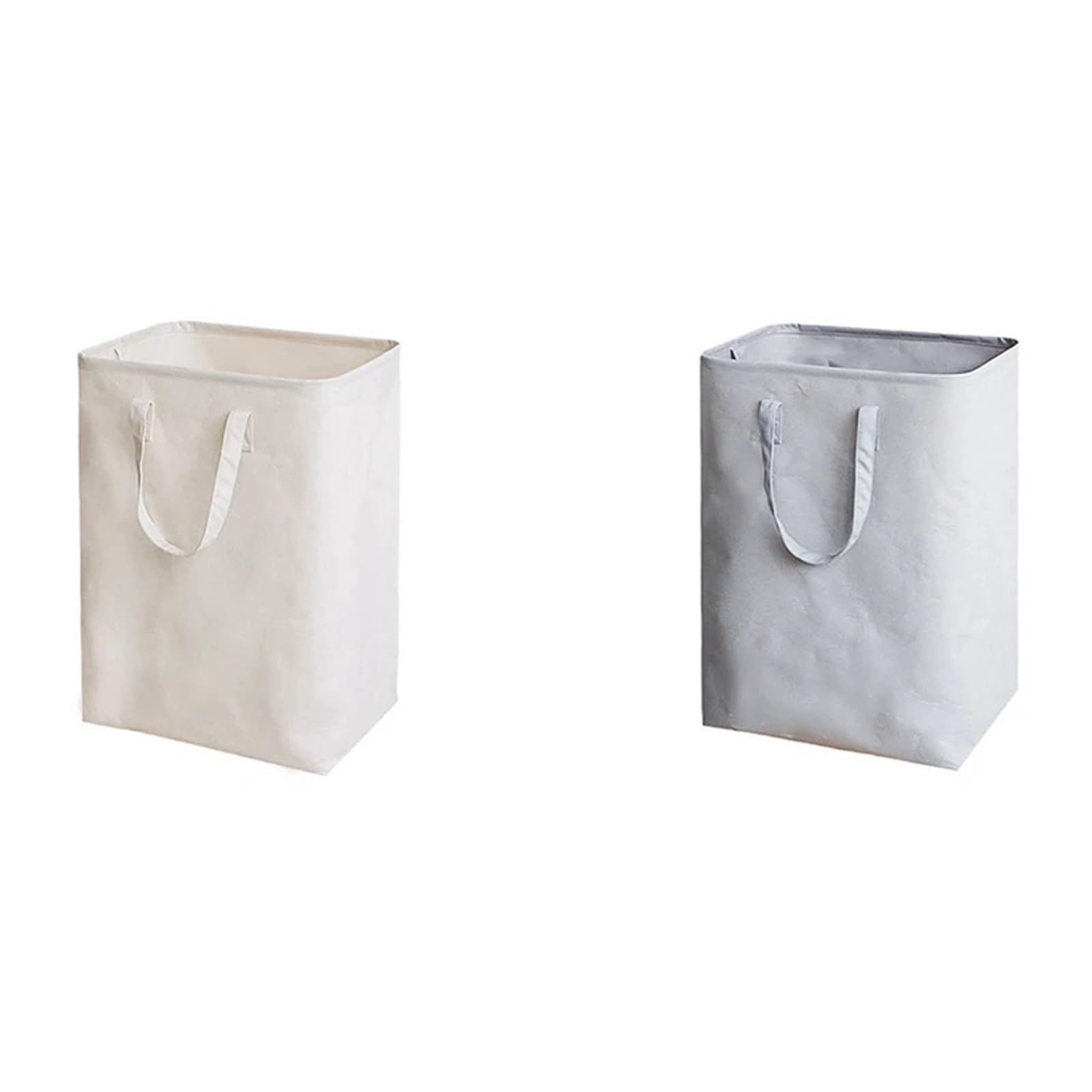 WäSchekorb Zusammenklappbarer Wäschekorb aus Segeltuch im Vertragsstil for schmutzige Kleidung, wasserdichter Eimer-Wäschekorb FüR Wohnheim(Grey)