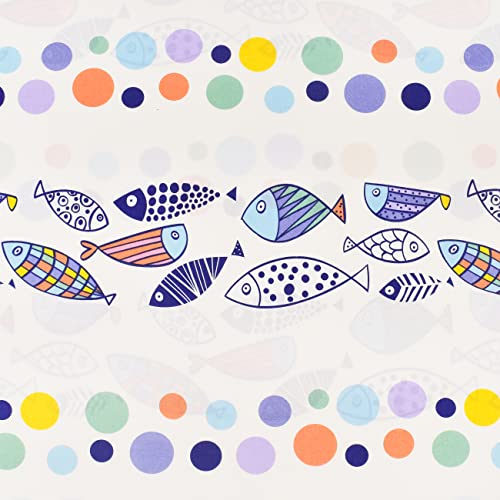 J-Pinno Colorful Bubble Fish Cute Adorable Twin 100% Cotton 3 Pieces Sheet Set For Kids Girls Children Flat Sheet + Fitted Sheet + Pillowcase Bedding Decoration Gift Set #TOP4