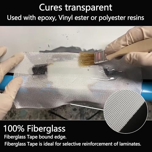 HYRYC Glasfasermatte Glasfasergewebe 10cm*26m Armierungsgewebe Glasfaser Klebeband Fiberglass Cloth Glasfaserband