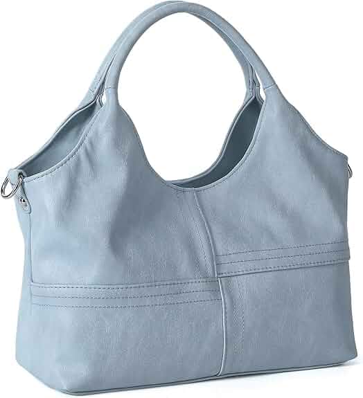 KOGTLA Medium Vegan Leather Purses for Women with Detachable Satchel Strap, Ladies Handbags, Tote Hobo Bags with Two-Handle