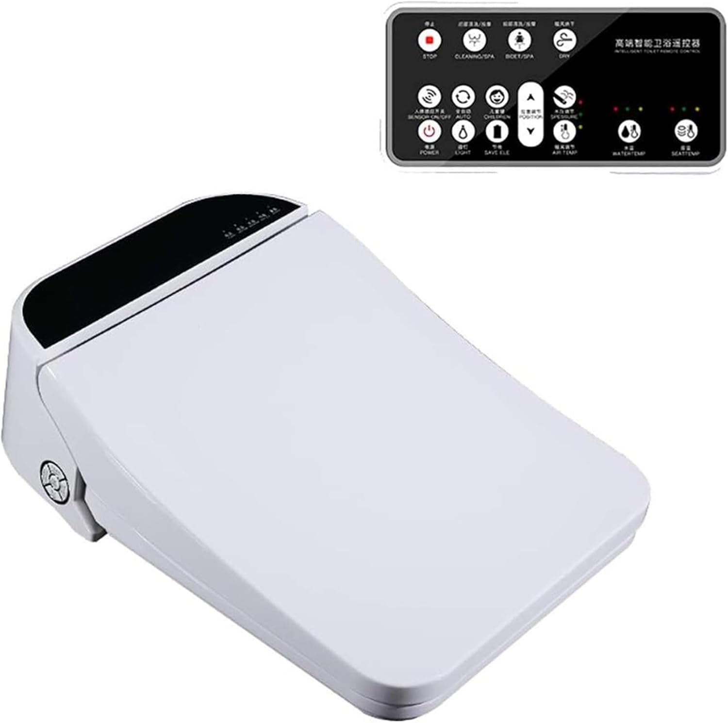 Bidet Electronic Toilet seat Square self-Cleaning Stainless Steel Toilet Warm Water Warm air Dryer hot House Toilet seat Sof Tokuro Cover IPX4 Waterproof Saver