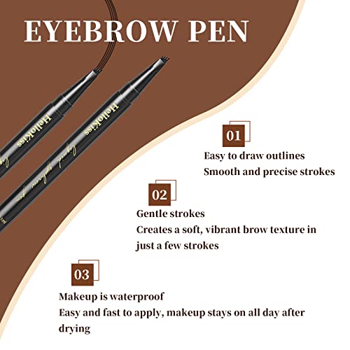 Eyebrow Pencil Eyebrow Microblading Pen Liquid Eyebrow Pen Micro 4 Point Brow Pen Long-Lasting,Water-Resistant, Smudge-Proof Fine-Stroke Microblading Pencil Eyebrow Pencil Blak #TOP4