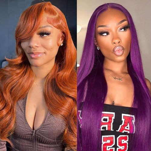 cute fairy Ginger 13x6 HD Lace Front Wigs Body Wave