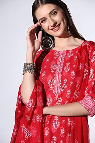 Image of DHRUVI TRENDZ Cotton Kurta Set for Women | Kurta Set |Kurta Set for Women | Festive Kurta Set for Women