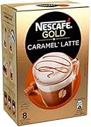 Nescafe Instant Coffee | Latte Caramel | 8 Sticks Per Pack 136gr/4.80oz