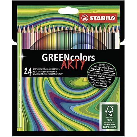 Lápices de color ecológicos STABILO GREENcolors, Estuche ARTY con 24 colores Cover