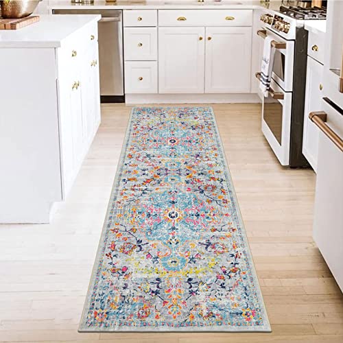 Pauwer Vintage Runner Rug 2X6, Farmhouse Distressed Area Rug, Washable Rug Runner, Non Slip Floor Carpet Runner For Hallways Kitchen Laundry Room Bedroom #TOP4