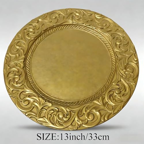 Platos Decorativos Dorados en Plástico Set x100 miniatura 2
