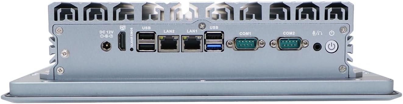 12.1 Inch Industrial IP65 Front Panel PC, Resistive Touch Screen, Gen 5th I3, PX07, 2 x COM for RS232 RS485, 2 x LAN, HDMI, 0 RAM, 0 Storage, Barebone No System