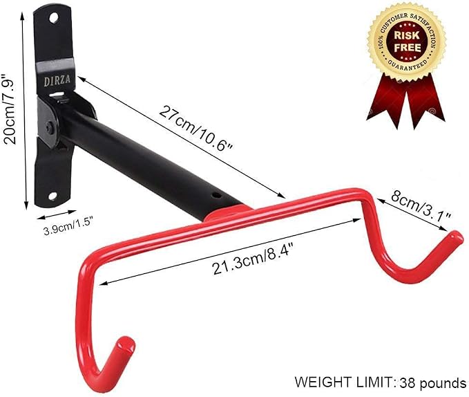 Soporte para bicicleta Dirza, plegable, horizontal, negro miniatura 4