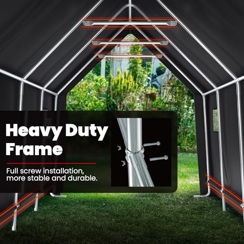 image for KING BIRD Heavy Duty 10X15FT RV Carport - 10.8FT Ultra High Peak Stora