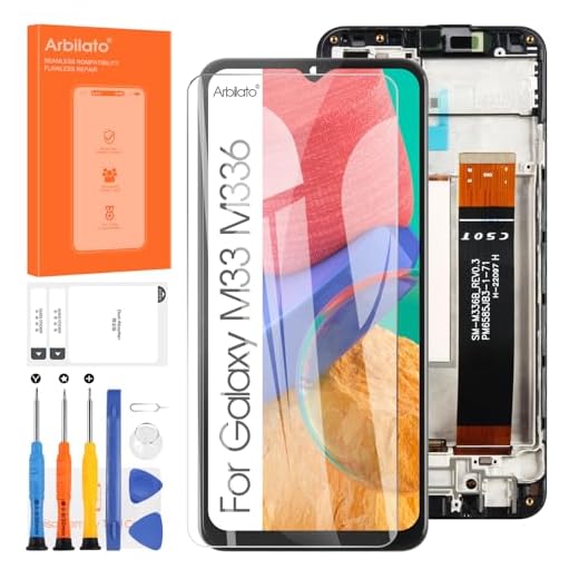 Tela de substituição para Samsung Galaxy M33 5G para tela LCD Samsung M336 SM-M336B, SM-M336BU, SM-M336K Touch Display digitalizador peças de reparo (preto com moldura)