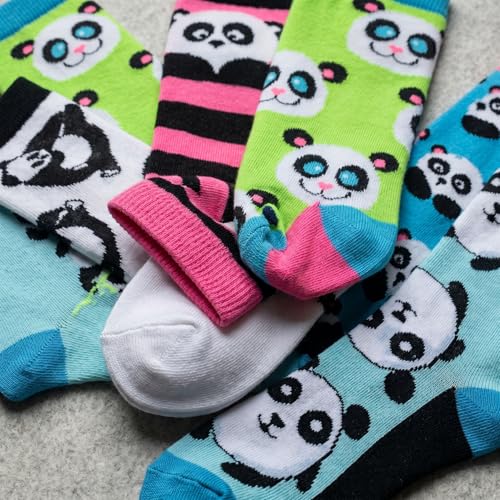 Image of Tipi Toe Women's 6-Pack Funky Crew Socks | Colorful Fun Patterned Novelty Dress Socks, Sizes 9-13