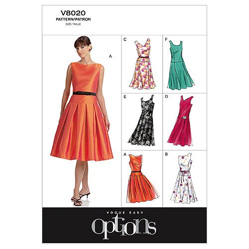 Amazon.com: Vogue Patterns V8020 Misses' Petite Dress and Belt, Size FW  (18-20-22) : Arts, Crafts & Sewing
