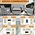 Patio Furniture Set 4 Pieces Conversation Outdoor Sets, Rattan Wicker Double Sofa Set with Coffee Table and Soft Cushions, Garden Balcony Backyard Porch Pool Lounge Chairs (Gray&Khaki Cusion)