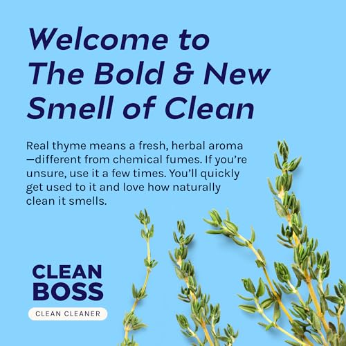 CleanBoss Botanical Disinfectant - Multi-Surface Cleaner - 128 oz - Kills 99.9% of Germs + Cold & Flu Viruses - Fresh Thyme Scent - No Rinse on Food Contact Surfaces - Pet Friendly - Image 4