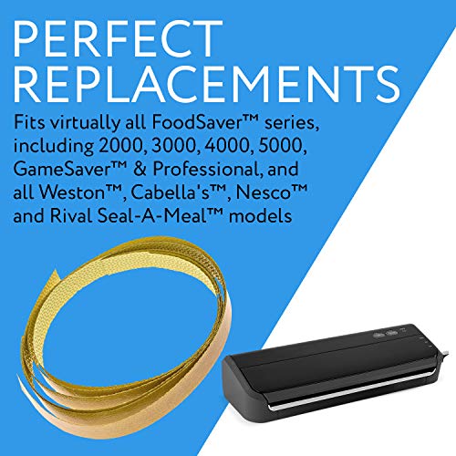 image for Impresa [3 Pack] Teflon Strips for FoodSaver Vacuum Sealers - Fits Foo