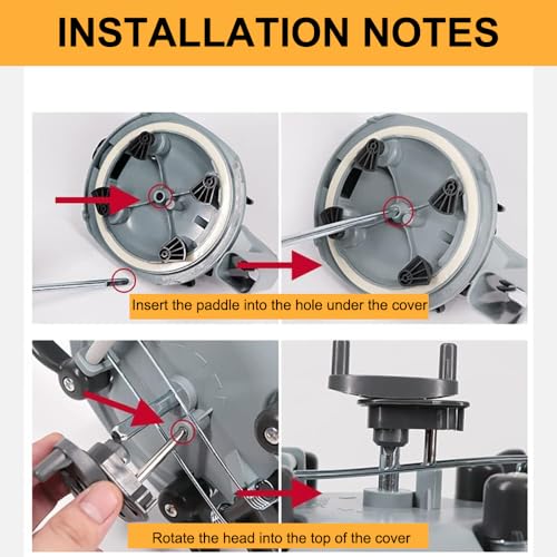 WOOLUCK® 3 Stück Farbmischdeckel, Farbspender mit Griff, Farbdose Mischdeckel, Farbmischmesser zum Umrühren - 4l