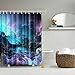 XCBN Rideau de Douche à Motif de Ciel étoilé de Conception de personnalité créative Rideau occultant 3D, imperméable et résistant à la moisissure pour Salle de Bain A3 180x180cm