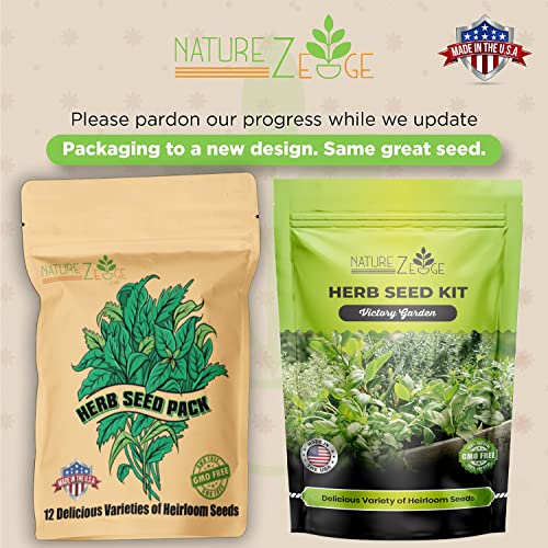 Naturez Edge 15 Herb Seeds Variety Pack, 6000+ Heirloom Seeds For Planting Hydroponic Indoor Or Outdoor Home Garden Plant Seed, Parsley, Cilantro, Basil, Thyme, Chamomile, Oregano, Dill & More Nongmo #TOP2