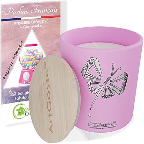 ArtGosse Scented Candle Refillable 50H • Pink & Silver 360g (Bubble Gum) Cover