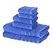 PROMIC 100% Quality Cotton Bath Towel Set, 6 Piece Includes 2 Bath Towels, 2 Hand Towels, and 2 Washcloths – 500GSM, Highly Absorbent and Softness, Fade-Resistant, Blue