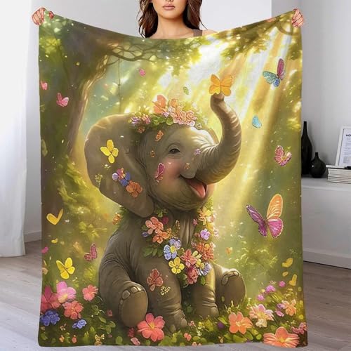 Couverture éléphant 3D haut de gamme en microfibre douce et épaisse - 6