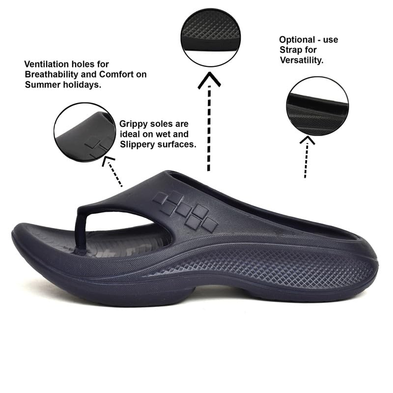 Image of HEALTH FIT Super Soft Ortho Care Bounce Back|Anti-Skid & Comfortable Stylish Light weight |Waterproof Slipper for Daily Use| Flexiable for Men's HF11 Light Grey